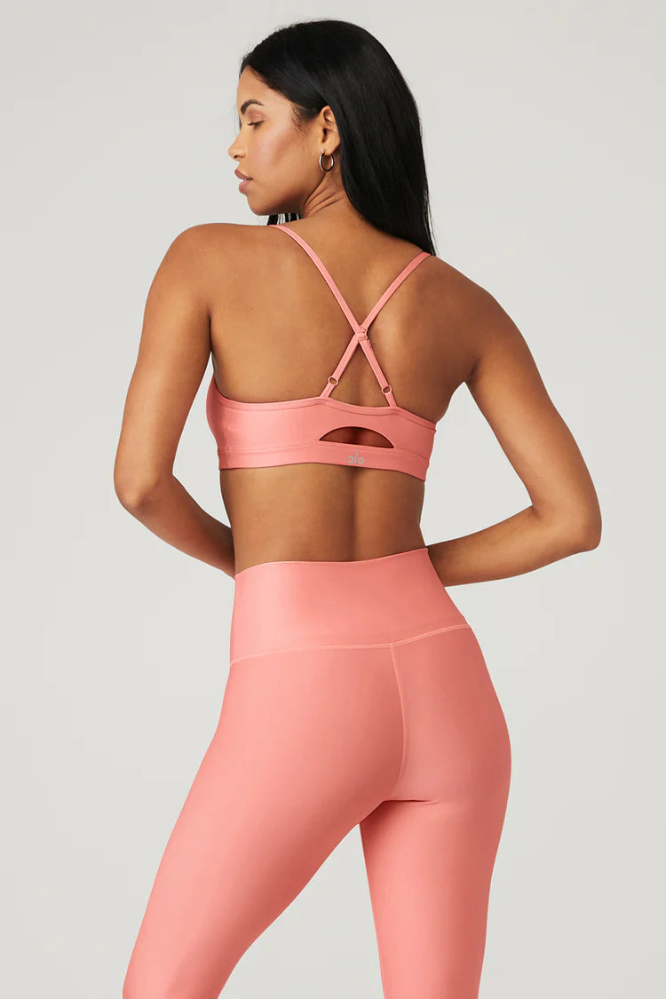 Womens Alo Yoga pink Airlift Intrigue Sports Bra