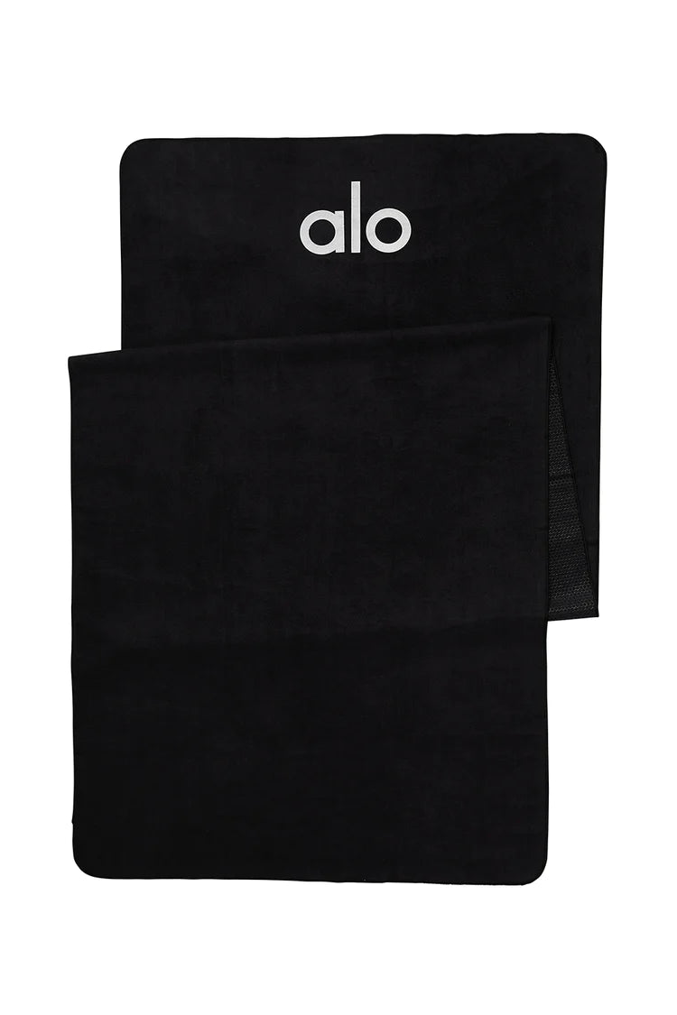 Alo Yoga Grounded Non-Slip Mat Towel - Black – Soulcielite