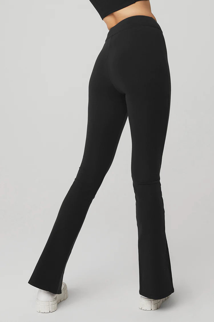 Alo Yoga XXS Airbrush High-Waist Flutter Legging - Black – Soulcielite