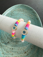 Load image into Gallery viewer, See No Evil Heishi Beads Stackable Boho Bracelets by Yoga Republik
