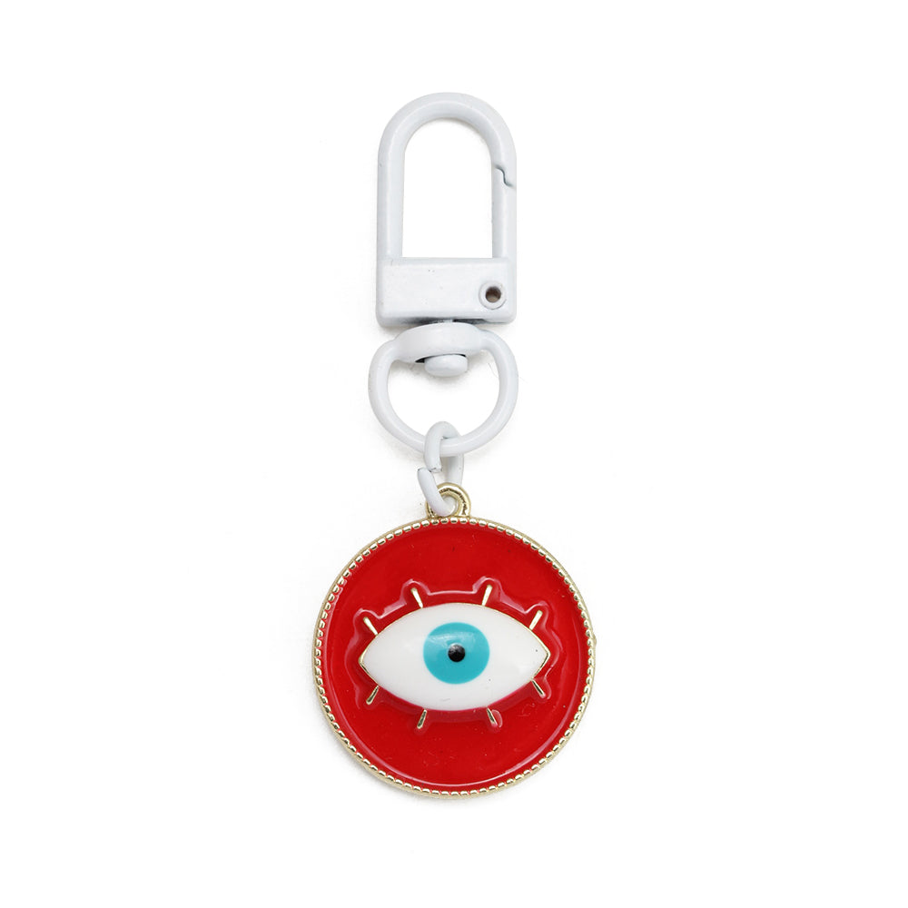 See No Evil Alloy Round Evil Eye Keychain by Yoga Republik