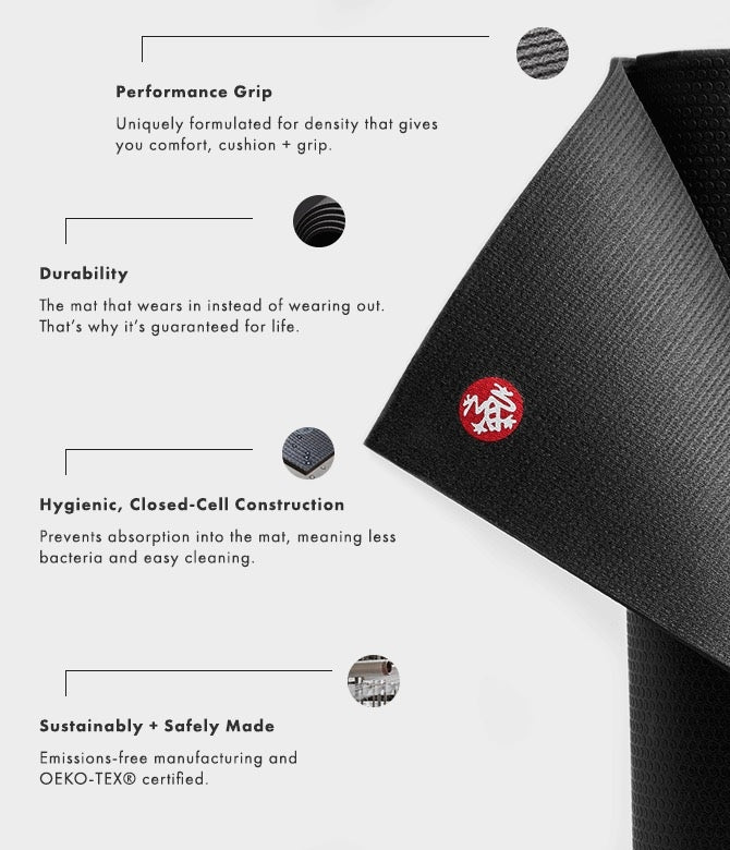 Manduka Pro 71" Yoga Mat 6mm - Bidang Warna Berlian