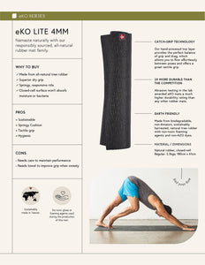 Manduka Eko® Lite 71'' Yoga Mat 4mm - Acai Midnight