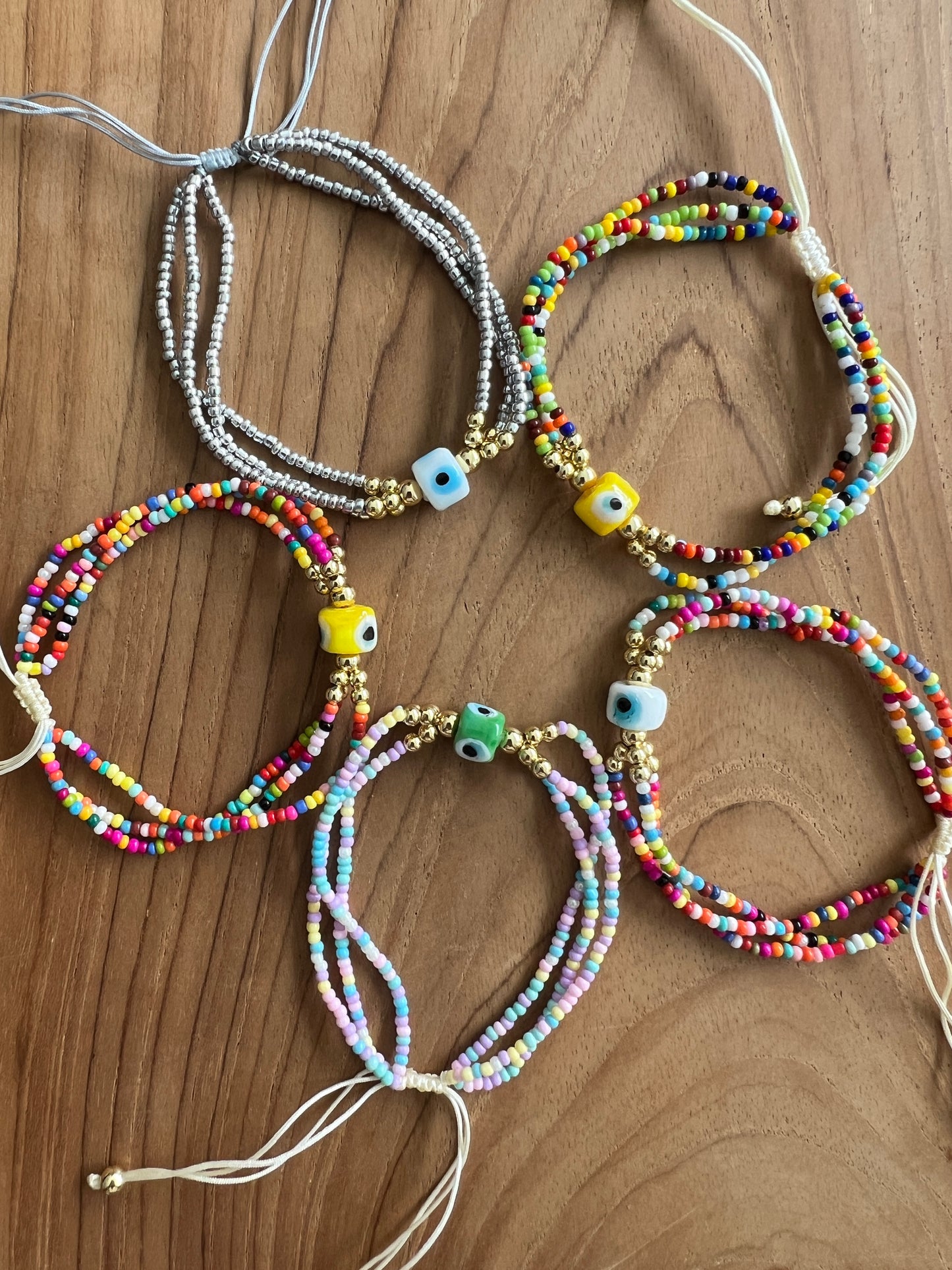See No Evil Seed Beads Boho Style Bracelets by Yoga Republik