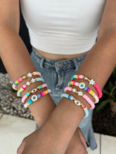Load image into Gallery viewer, See No Evil Heishi Beads Stackable Boho Bracelets by Yoga Republik
