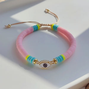 See No Evil Heishi Beads Stackable Boho Bracelets by Yoga Republik