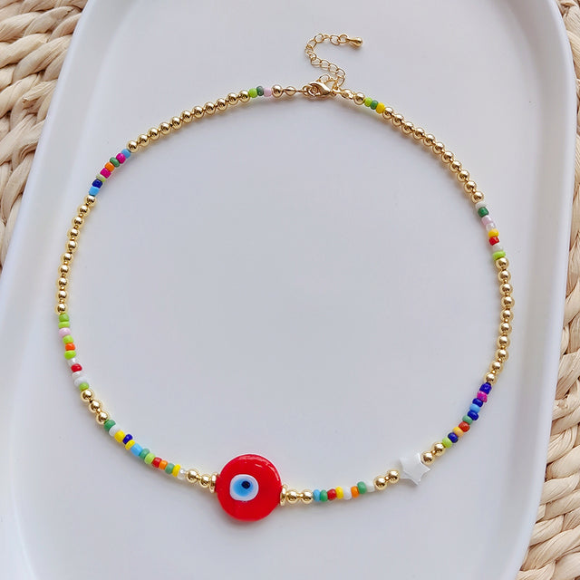 See No Evil Turkish Evil Eye Necklaces Choker by Yoga Republik