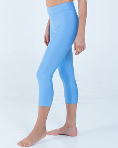 Alo Yoga SMALL Airlift High-Waist Conceal-Zip Capri - Tile Blue