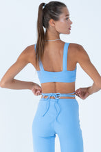Load image into Gallery viewer, Alo Yoga XXS Airbrush High-Waist Cinch Flare Legging - Tile Blue
