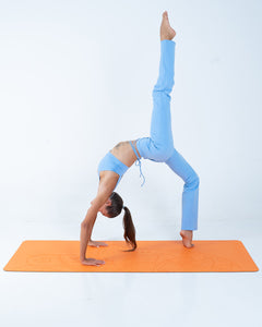 Alo Yoga XS Airbrush High-Waist Cinch Flare Legging - Tile Blue