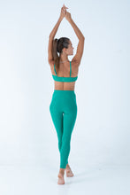 Load image into Gallery viewer, Alo Yoga SMALL Ribbed Manifest Bra - Green Emerald
