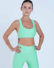 Load image into Gallery viewer, Alo Yoga SMALL Airlift Advantage Racerback Bra - Ultramint
