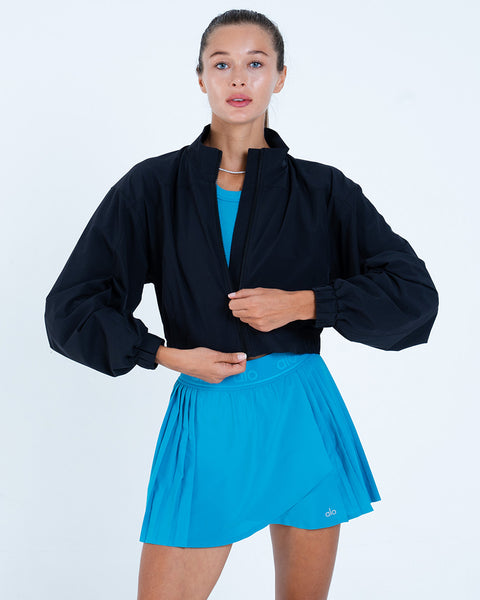 Alo Yoga Clubhouse Cropped Jacket In WhiteAlo Yoga Clubhouse
