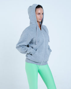 Alo Yoga XS Everyday Full Zip Hoodie - Athletic Heather Grey