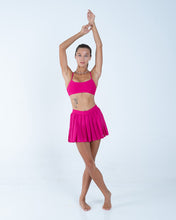 Load image into Gallery viewer, Alo Yoga XS Varsity Tennis Skirt - Magenta Crush
