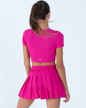Load image into Gallery viewer, Alo Yoga XS Ribbed Knotty Short Sleeve - Magenta Crush

