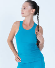 Load image into Gallery viewer, Alo Yoga SMALL Ribbed Aspire Full Length Tank - Blue Splash
