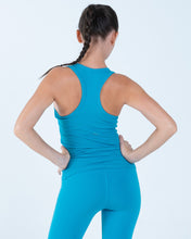 Load image into Gallery viewer, Alo Yoga SMALL Ribbed Aspire Full Length Tank - Blue Splash
