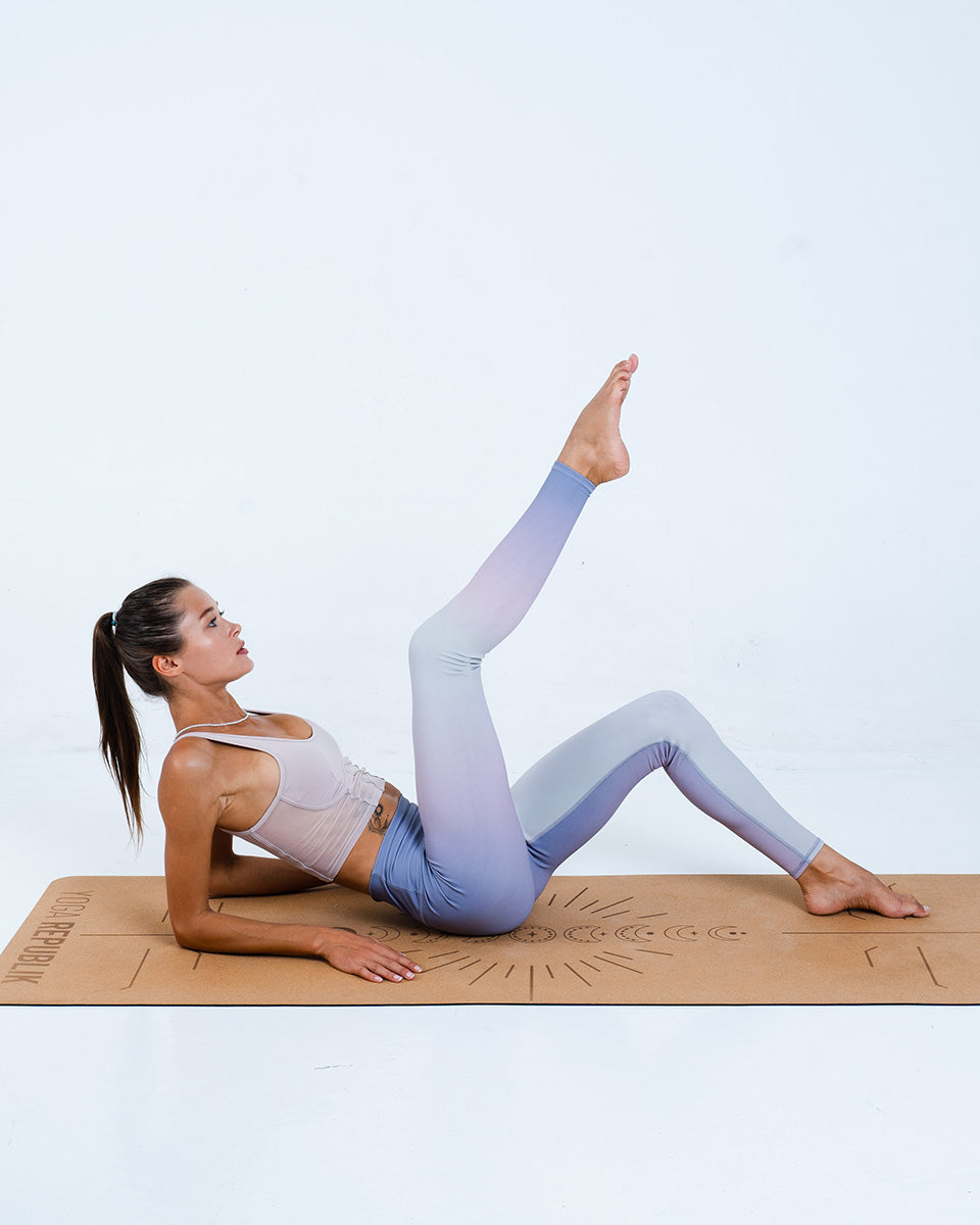Alo Yoga XS Legging Senja Gradien Pinggang Tinggi Uap - Langit Matahari Terbit