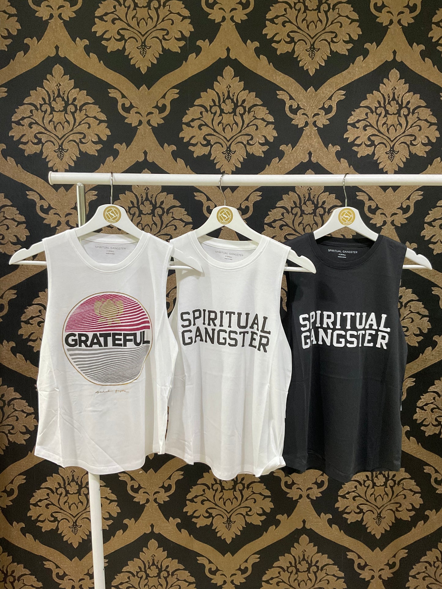 Spiritual Gangster XS Grateful Muscle Tank - Stardust