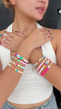 Load and play video in Gallery viewer, See No Evil Heishi Beads Stackable Boho Bracelets by Yoga Republik
