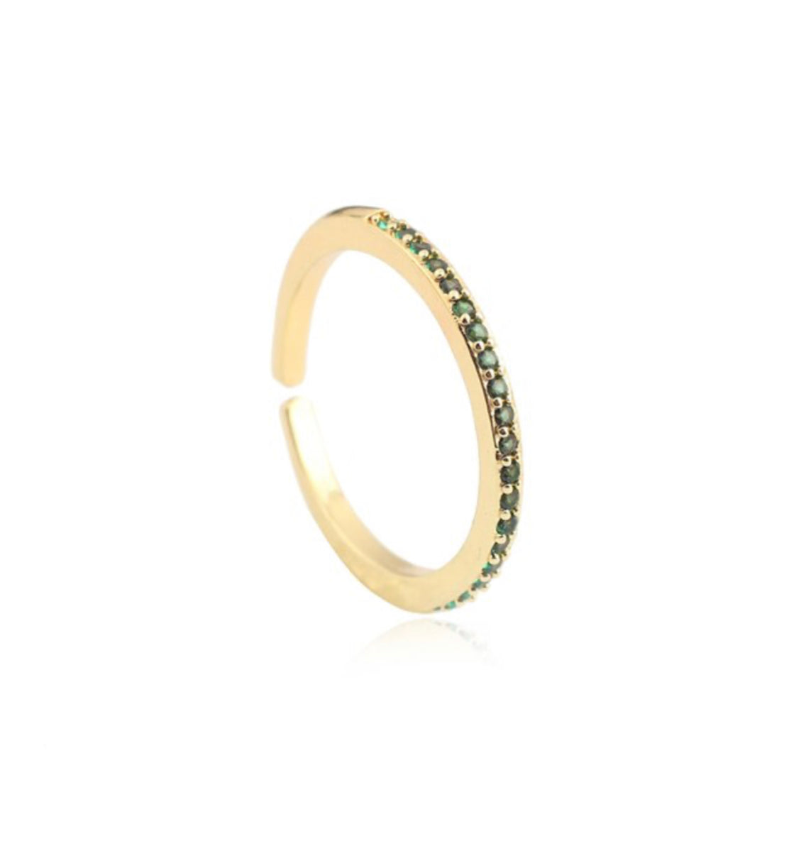 See No Evil 18K Gold Plated Eternity Band Ring by Yoga Republik
