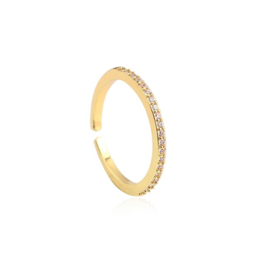 See No Evil 18K Gold Plated Eternity Band Ring by Yoga Republik