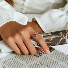 Load image into Gallery viewer, See No Evil Adjustable Silver Rings by Yoga Republik
