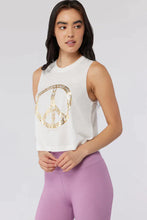 Load image into Gallery viewer, Spiritual Gangster SMALL Peace Crop Tank - Stone
