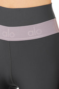 Alo Yoga SMALL High-Waist Fitness Legging - Anthracite/Lavender Smoke