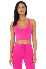 Load image into Gallery viewer, Alo Yoga XS Real Bra Tank - Neon Pink

