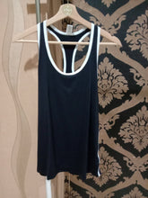 Load image into Gallery viewer, Alo Yoga SMALL Ivy League Tank - Black/White
