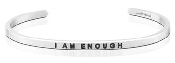 MantraBand Bracelet Silver - I Am Enough