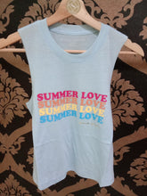Load image into Gallery viewer, Spiritual Gangster XS Summer Love Crop Tank - Sky
