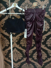 Load image into Gallery viewer, Alo Yoga XXS High-Waist Cinched Legging - Oxblood Shine
