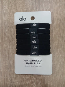 Alo Yoga Untangled Hair Tie 6-Pack - Black