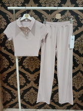 Load image into Gallery viewer, Alo Yoga XS Velour Choice Polo - Dusty Pink
