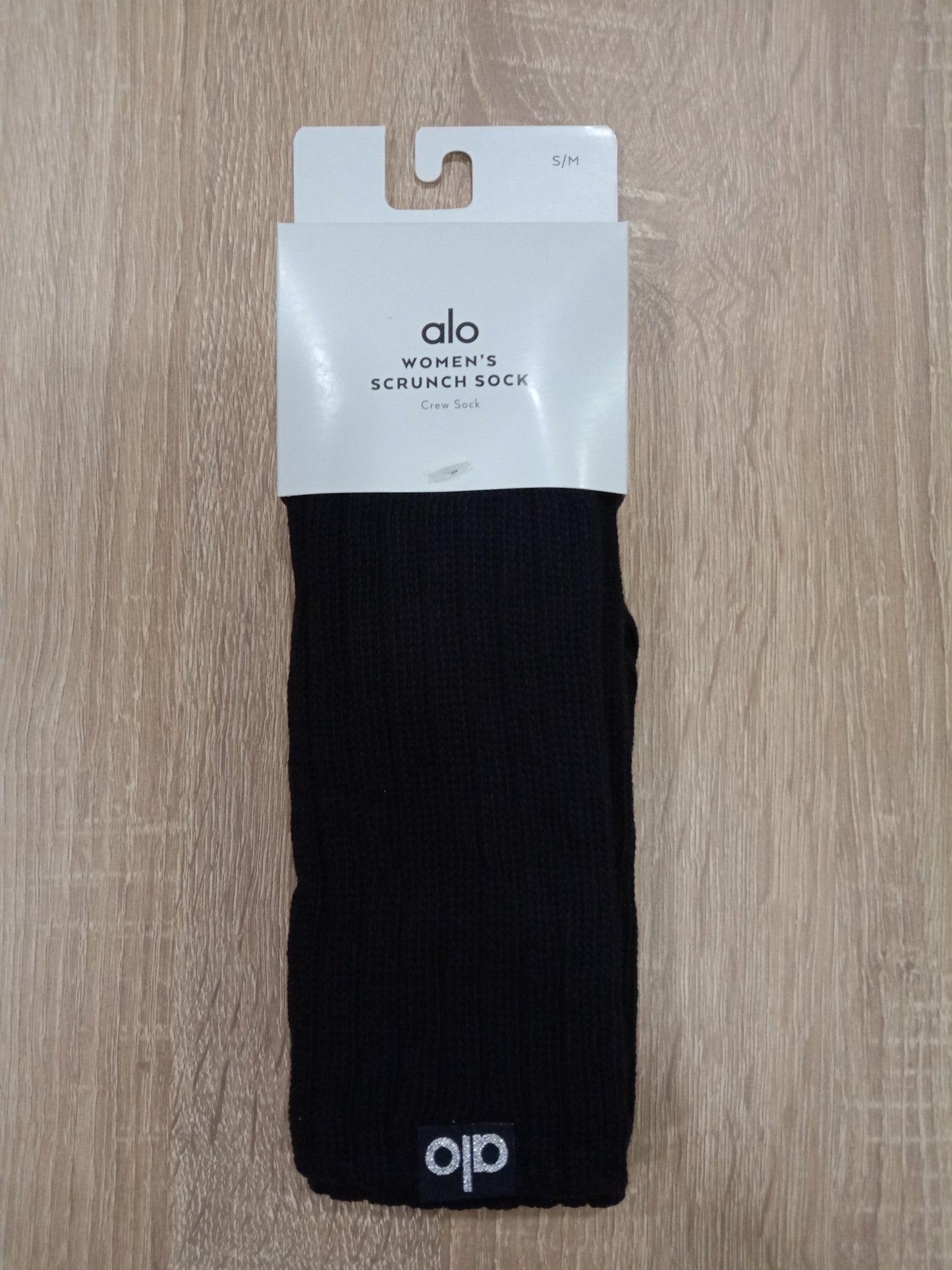Alo Yoga S/M Women's Scrunch Sock - Black
