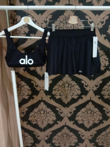 Alo Yoga XS Varsity Tennis Skirt - Black