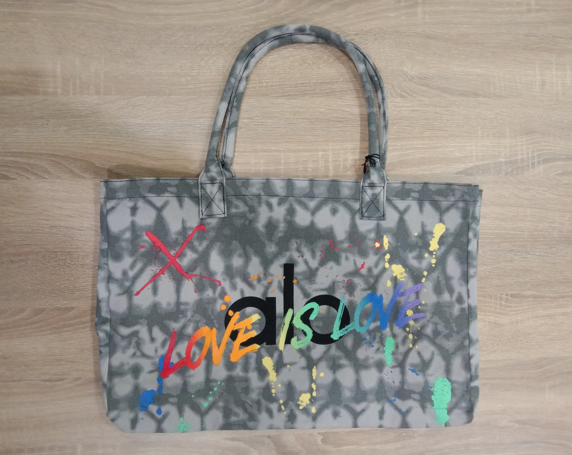 Alo Yoga Gray Tie-Dye Shopper Tote Bag - New with Tags