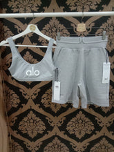 Load image into Gallery viewer, Alo Yoga XS High-Waist Easy Sweat Short - Athletic Heather Grey
