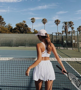 Alo Yoga SMALL Varsity Tennis Skirt - White