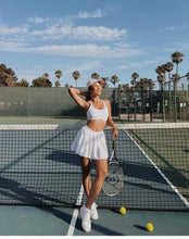 Load image into Gallery viewer, Alo Yoga SMALL Varsity Tennis Skirt - White
