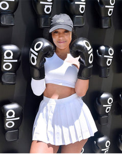 Alo Yoga SMALL Varsity Tennis Skirt - White