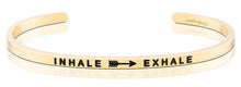 Load image into Gallery viewer, MantraBand Bracelet Yellow Gold - Inhale Exhale
