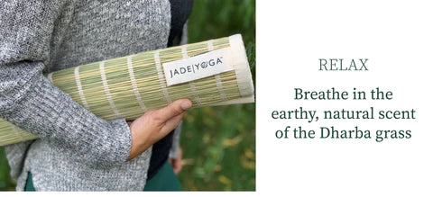 Jade Meditation Handwoven Dharba Grass Mats - Natural
