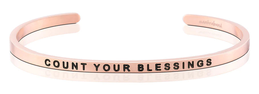 MantraBand Bracelet Rose Gold - Count Your Blessings