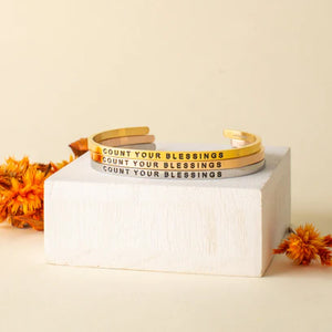MantraBand Bracelet Yellow Gold - Count Your Blessings