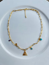 Load image into Gallery viewer, See No Evil Turkish Evil Eye Link Chain Necklaces by Yoga Republik
