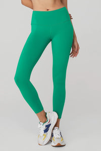 Alo Yoga XXS 7/8 High-Waist Airbrush Legging - Green Emerald